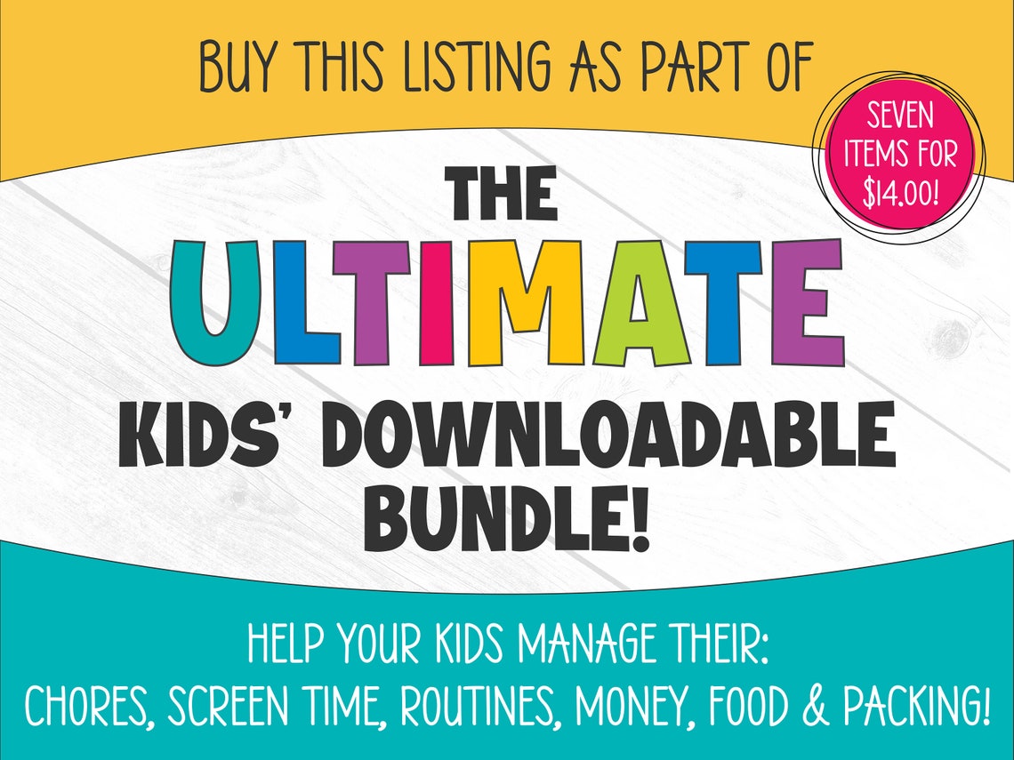 Routine Cards EDITABLE PRINTABLE Routine Chart for Kids - Etsy