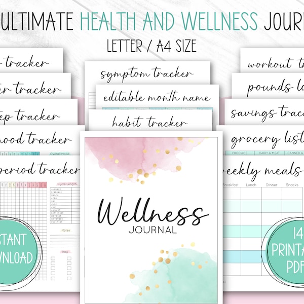 Wellness Journal Printable - Etsy