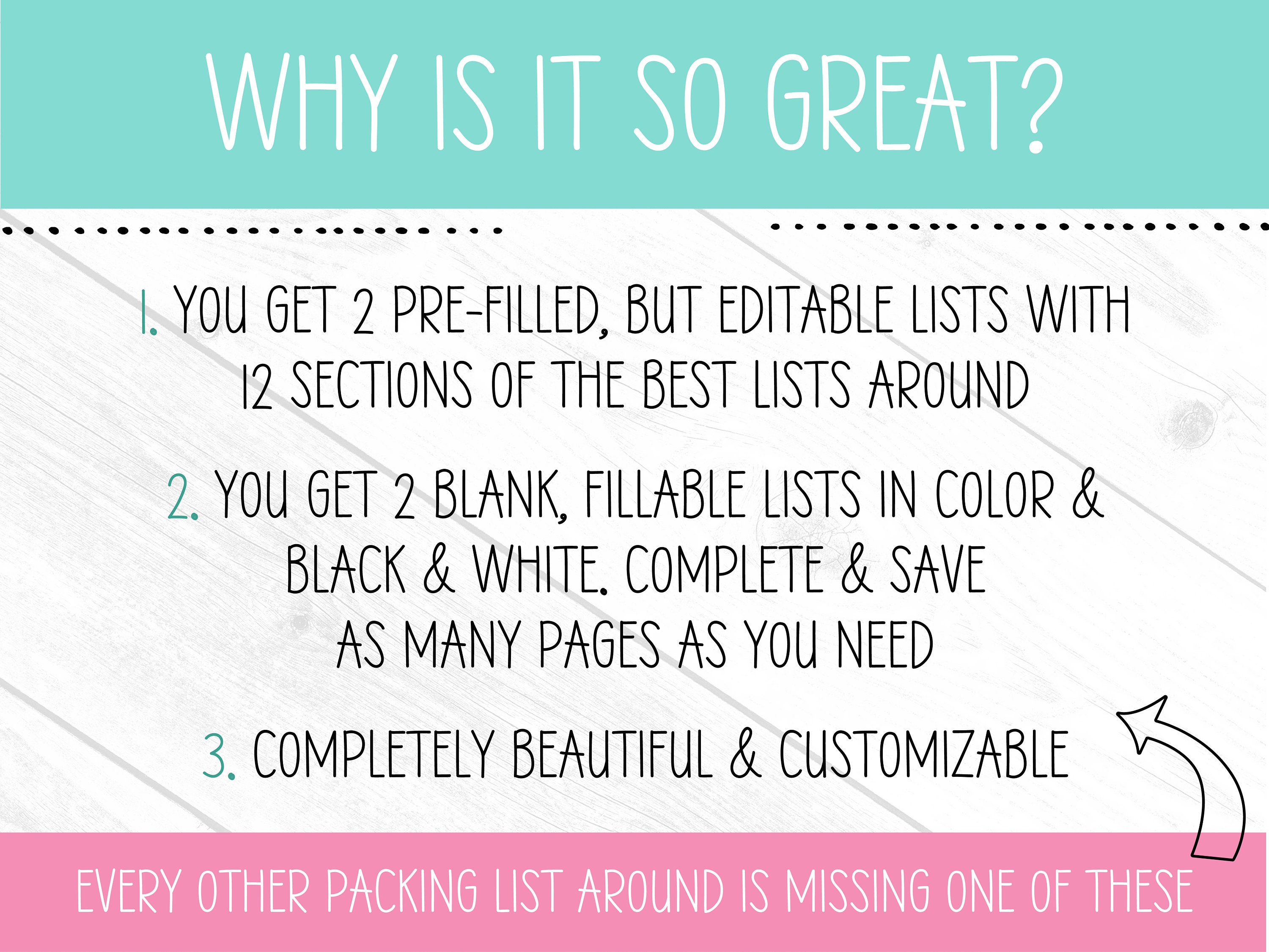 packing list editable printable packing list template etsy