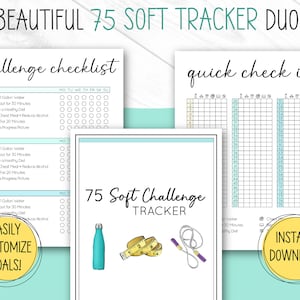 75 Soft Challenge Tracker, 75 Soft Challenge Template, 75 Soft Challenge Printable, 75 Soft, 75 day Soft Challenge, 75 Soft Checklist