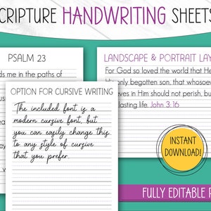 Handwriting Practice Sheets | 100% EDITABLE | Homeschool Printables | Customizable Handwriting Practice Sheet Printable | Cursive Worksheet