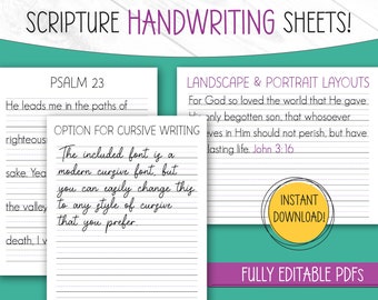 Handwriting Practice Sheets | 100% EDITABLE | Homeschool Printables | Customizable Handwriting Practice Sheet Printable | Cursive Worksheet