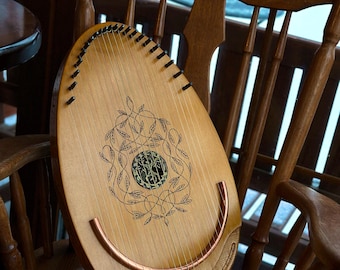 Handmade Reverie Harp, 22 String Musical Instrument, Solid Natural Wood Therapy Harp Lyre Lira