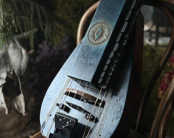 Handmade Acoustic Hurdy-Gurdy Model All-Seeing Eye, Handcrafted Hurdy Gurdy, 15-String Wheel Lyre Musical Instrument