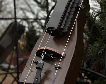 Handmade Acoustic Hurdy-Gurdy, 3-String Wheel Ukrainian Lyre Musical Instrument