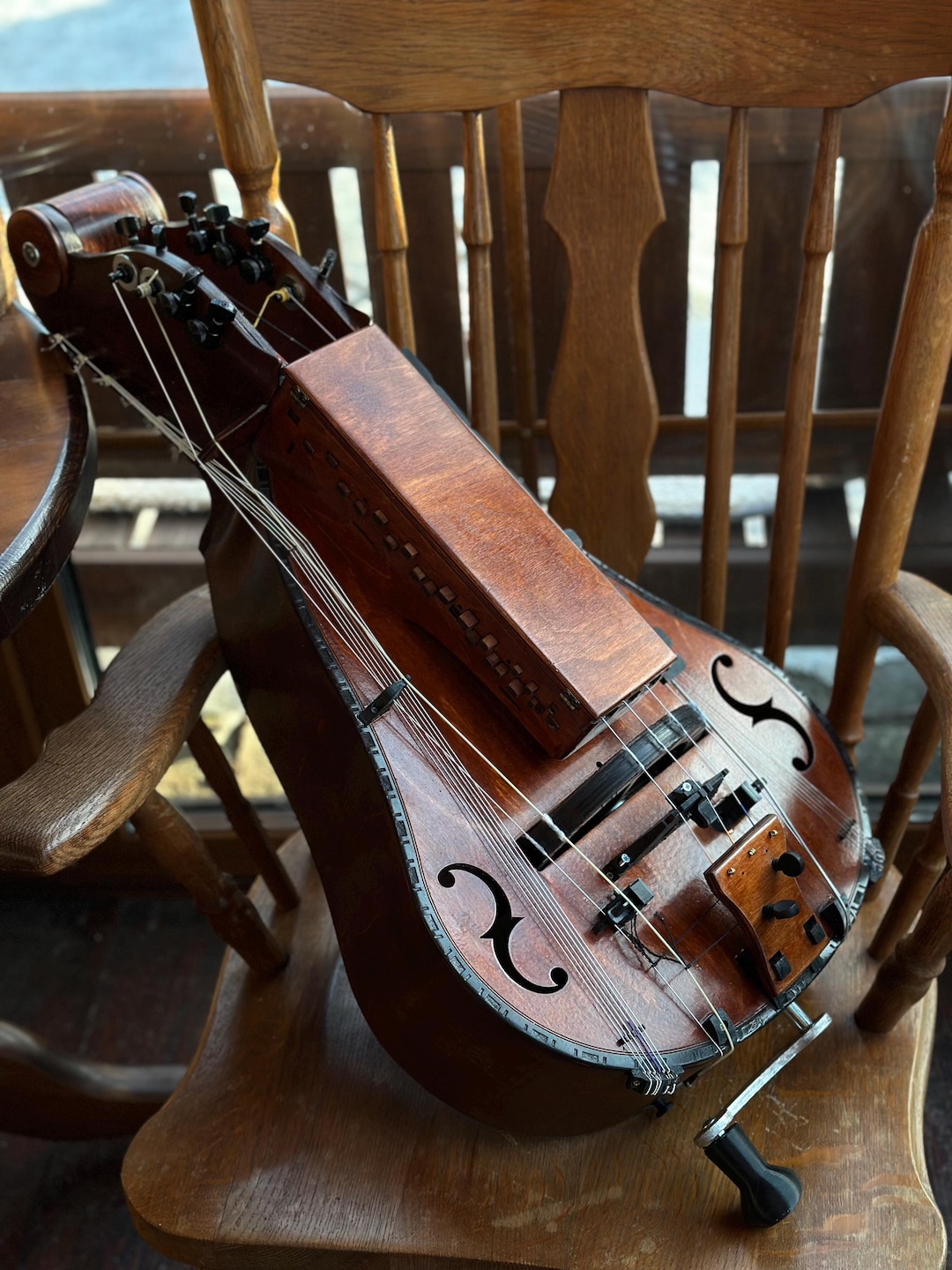 Handmade Acoustic Hurdy-gurdy, Handcrafted Hurdy Gurdy, 20-string