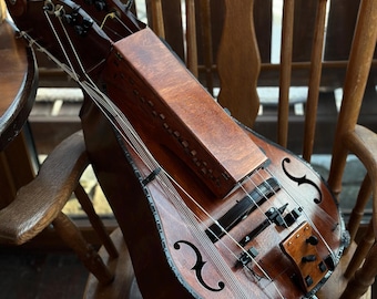 Handmade Acoustic Hurdy-Gurdy, Handcrafted Hurdy Gurdy, 20-String Wheel Lyre Musical Instrument, Medieval String Instrument