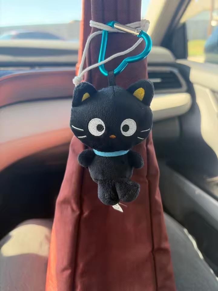 Sanrio Chococat Keychain Plush – Cute Black Cat Soft Toy Keyring - Etsy