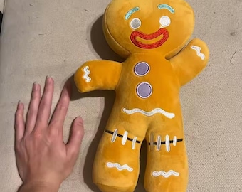 Gingy Gingerbread Man Plush | Shrek Cartoon Soft Toy | DreamWorks 25cm Collectible Doll