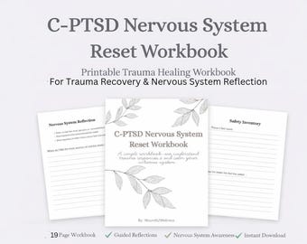 C-PTSD Nervous System Reset Workbook | Trauma Healing Journal (Digital Download)