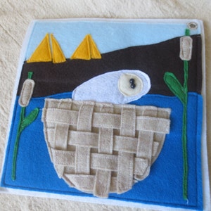 PDF Pattern: Baby Moses Bible Story Quiet Book Page