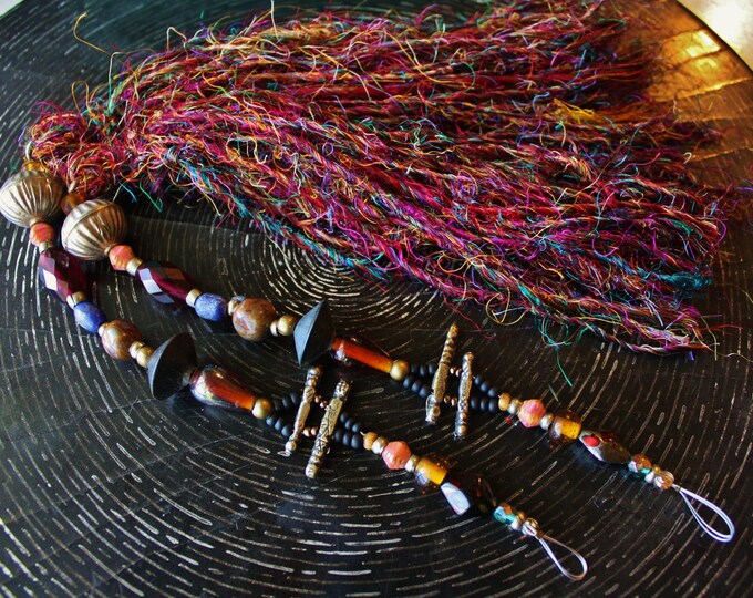 Tribal Tassels Jaipur Recycled Sari Kuchi and Heishee Etsy