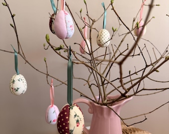 Patchwork hanging Easter eggs