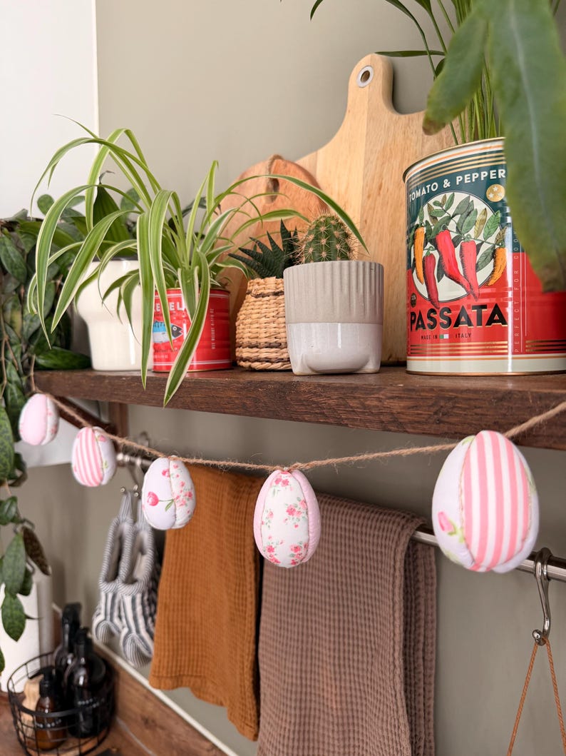 Patchwork Easter egg bunting zdjęcie 1