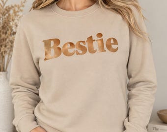 Spersonalizowana metaliczna bluza, spersonalizowana bluza polarowa z napisem, bluza dla przyjaciółki, prezent dla cioci mamy Lolli, spersonalizowany okrągły dekolt z imieniem, modny prezent