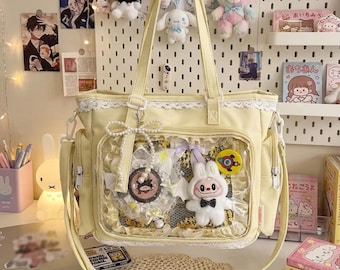 Crossbody Ita Bag, Anime Pin Display Purse, Kawaii Shoulder Bag