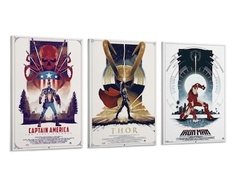 3 Panel Allianz Icon Retro Film Abstrakt Minimal Poster