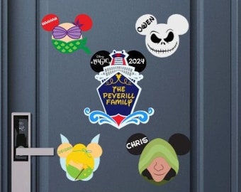 Disney Inspired Cruise Ship Mouse Head Door Magnet Set