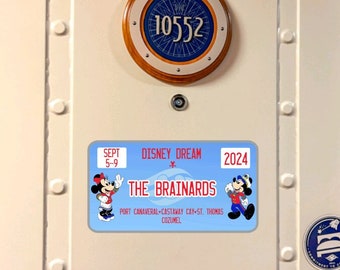 Disney Inspired Cruise Door Magnet License Plate