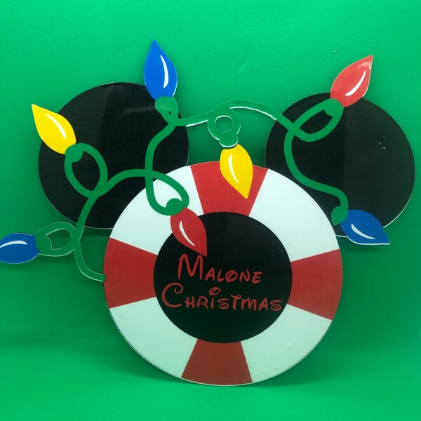 Disney Inspired cruise Christmas door magnet