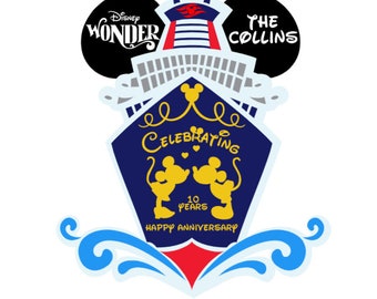 Mouse Head Cruise Ship Door Magnet anniversary