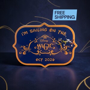 Personalized Cruise Ship Hull Magnet, Disney Stateroom Decor