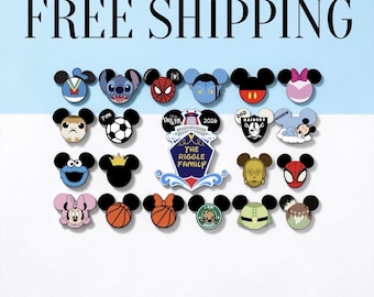 Personalized Disney Cruise Ship Door Magnet for Entire Family-Walt Font and Disney Inspired Character Choices