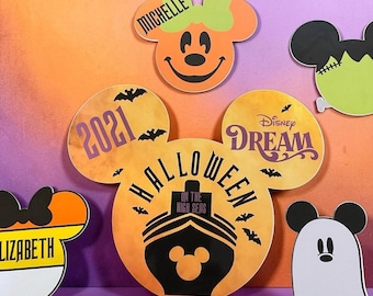 Disney Cruise Magnet, Personalized Halloween on the High Seas Design