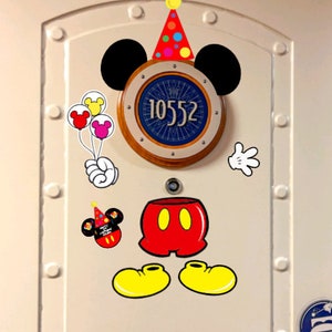 This is a multiple piece set. Its birthday mickey, a birthday hat, ears, a hand, a hand with balloons, bottoms, and 2 feet. Plus a 6 inch personalized celebration magnet.