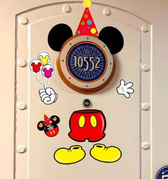 Mouse Head Birthday Cruise Door Magnet, Disney Inspired Birthday Cruise Stateroom Decor, Personalized DCL Birthday Celebration Magnet