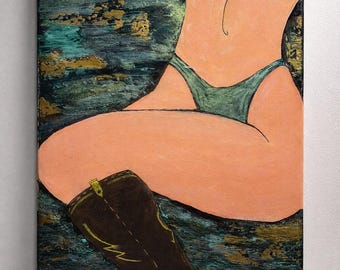 Fragment – Art mural  – Peinture originale contemporaine – Décoration intérieure