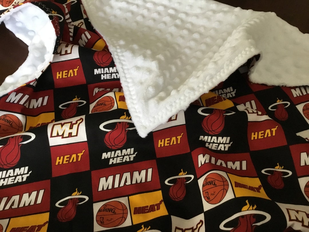 Miami Heat Baby Blanket Personalized Blanket Minky Blanket Etsy