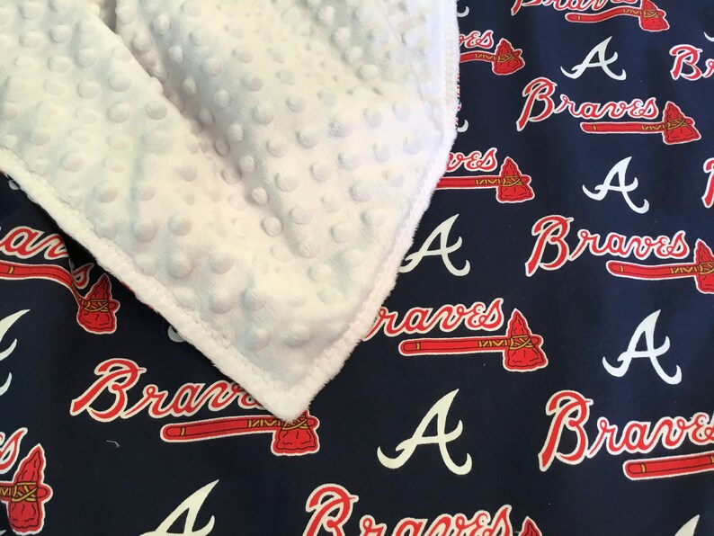 Atlanta Braves Baby Blanket Braves Personalized Blanketminky Etsy