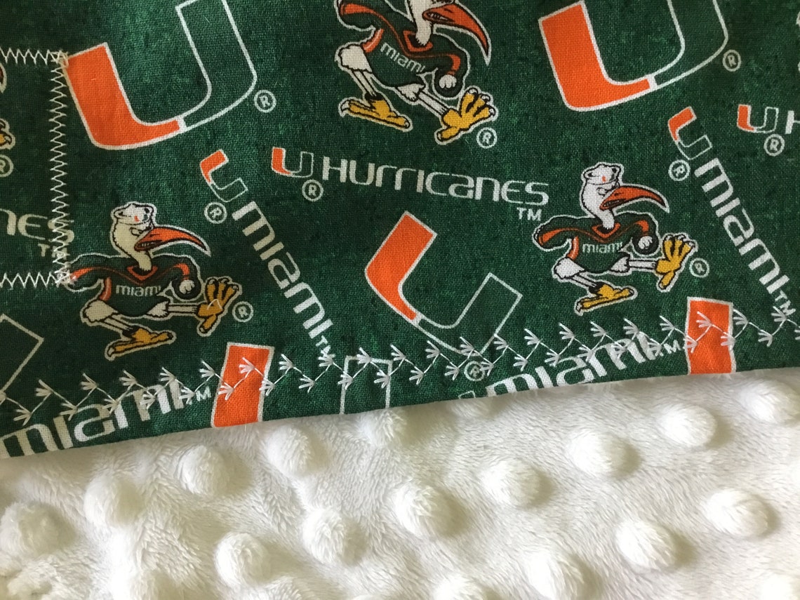 Miami Hurricanes Baby Blanket UMiami Baby University of Etsy
