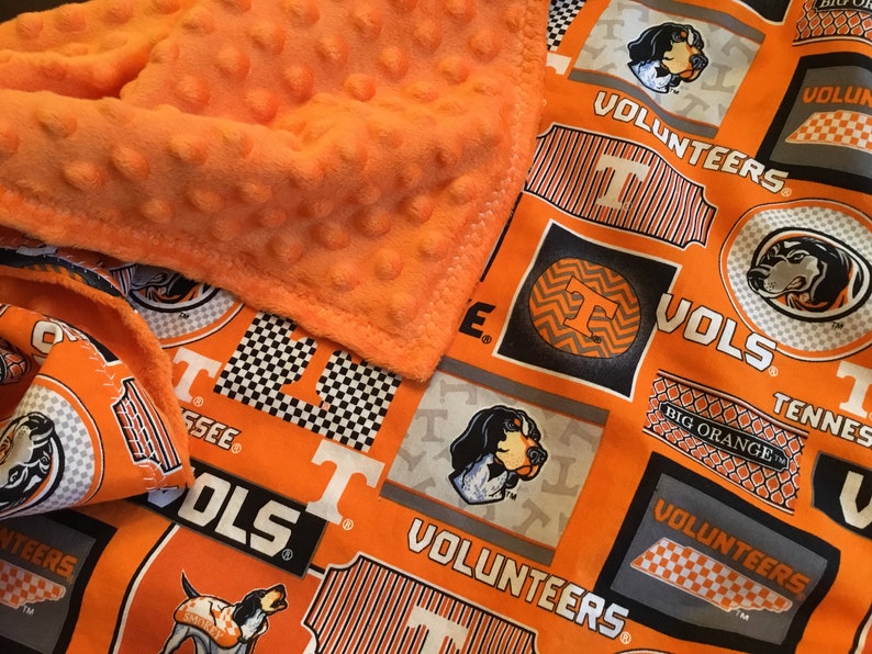 Tennessee Vols Baby Blanket Gear Lovey Sports Stroller Tummy Time Crib Bedding Playmat