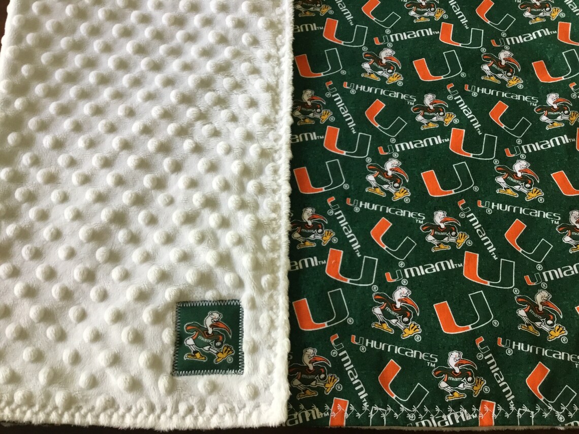 Miami Hurricanes Baby Blanket Umiami Baby University of Etsy
