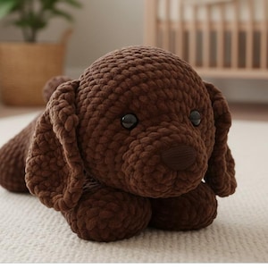 Plush Puppy Crochet Pattern Amigurumi Dog | Golden Retriever Crochet Pattern Plush Toy | Beginner Friendly Puppy Crochet PDF Pattern