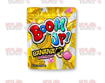 Banana Bubble Gum Mylar Bags | 3.5g Exotic Resealable Storage Bags