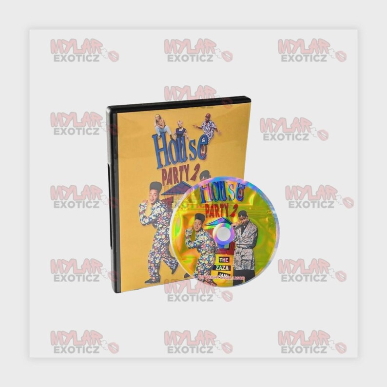 10 DVD Hüllen + 10 passende Aufbewahrungstaschen Exotic 3.5g Mylar Tasche - Dekoratives Organizer Set für kleine Dinge House Party 2