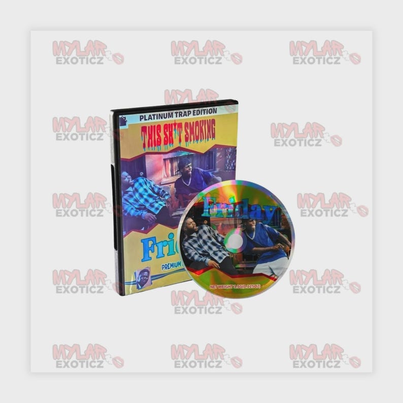 10 DVD Hüllen + 10 passende Aufbewahrungstaschen Exotic 3.5g Mylar Tasche - Dekoratives Organizer Set für kleine Dinge Friday
