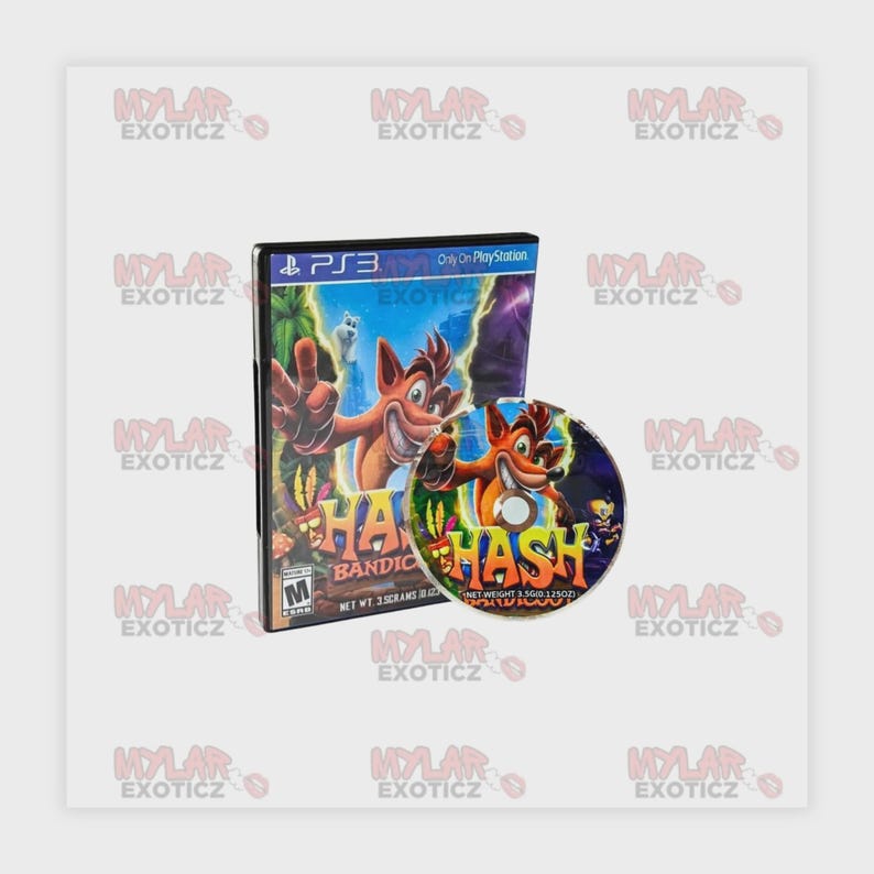 10 DVD Hüllen + 10 passende Aufbewahrungstaschen Exotic 3.5g Mylar Tasche - Dekoratives Organizer Set für kleine Dinge Hash Bandicoot
