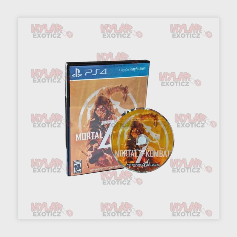 10 DVD Hüllen + 10 passende Aufbewahrungstaschen Exotic 3.5g Mylar Tasche - Dekoratives Organizer Set für kleine Dinge Mortal Kombat Z