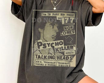 Comfort Colors Talking Heads T-Shirt: Vintage Rock Band Tees