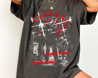 Komfort Farben Fuerza Regida T-Shirt : Vintage Look Playera, Mexikanische Corridos