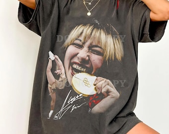 Comfort Colors Alysa Liu 2x Gold Medalist T-Shirt, Crown and Signature Graphic Tee