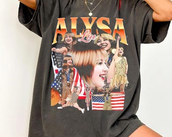 Comfort Colors Vintage Alysa Liu Graphic Tee, Figure Skating Shirt