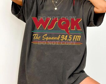 Komfort Farben WSQK The Squawk Shirt, Retro Hawkins Fan Geschenk