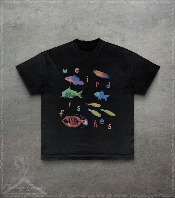 Weird Fishes Graphic Tee, Radio Head Style Graphic Tee, Funny Fish T-Shirt for Men Women, Retro Colorful Fish Shirt, Gifts For Him, Unisex