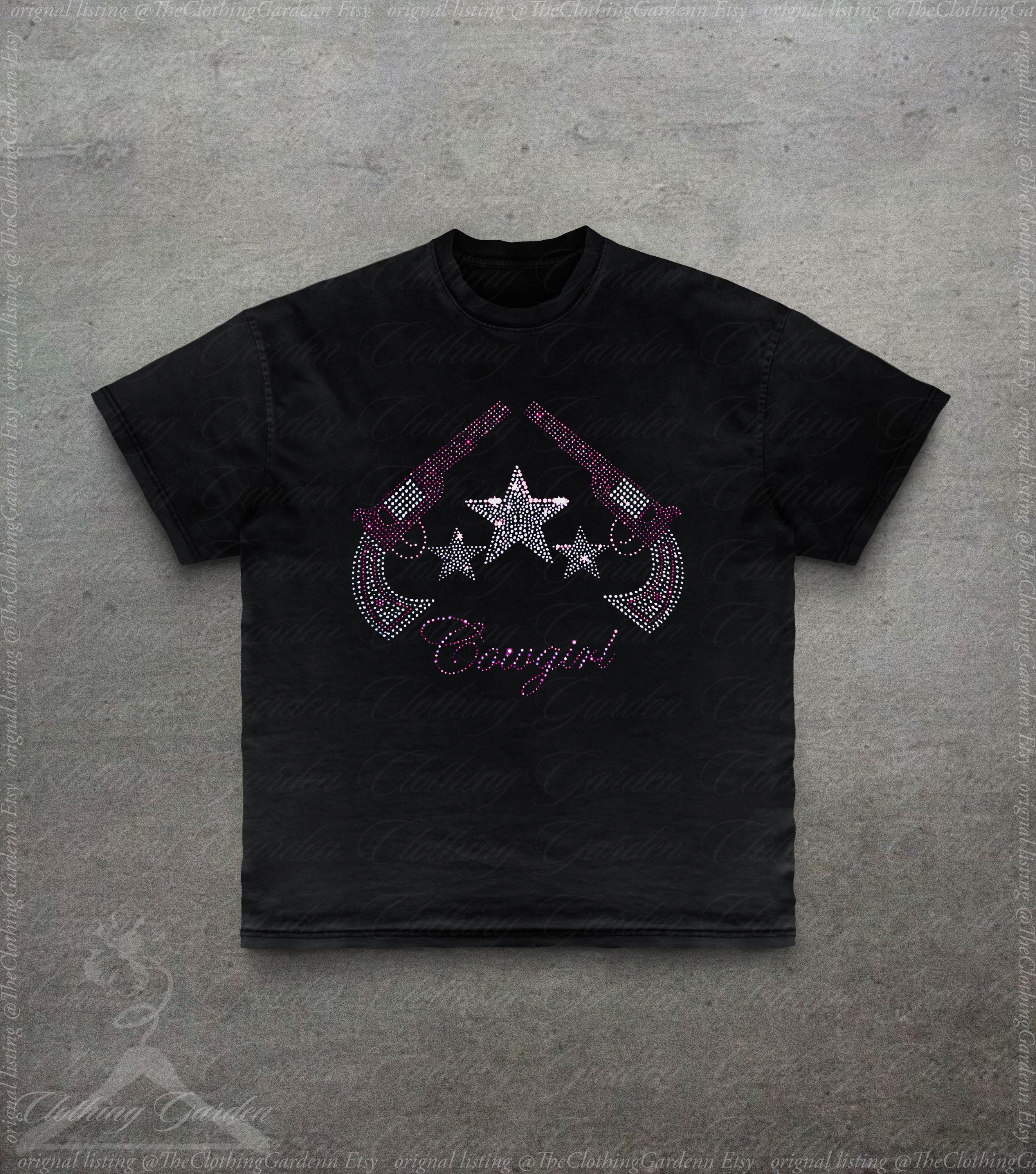 2000s Rhinestone Tee - Etsy