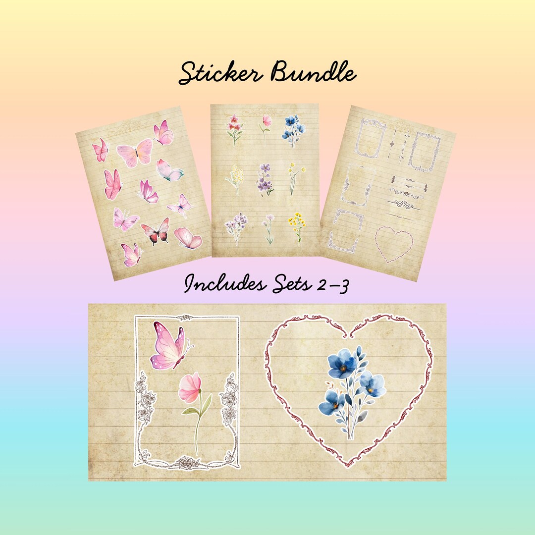 Watercolor Planner Sticker Bundle - Etsy